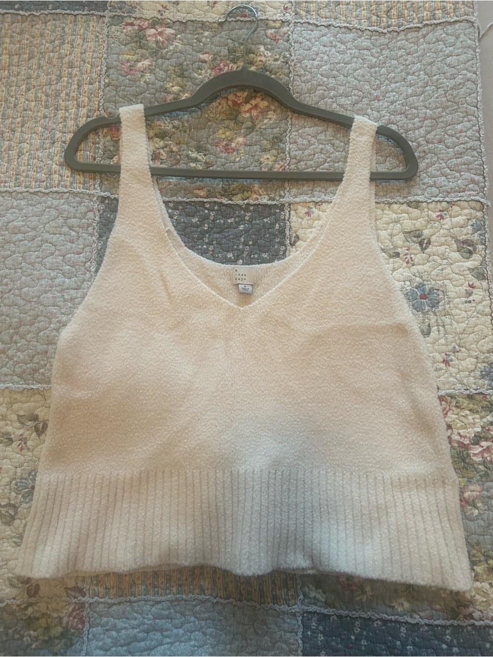 a new day Cream V-Neck Knit Tank Top